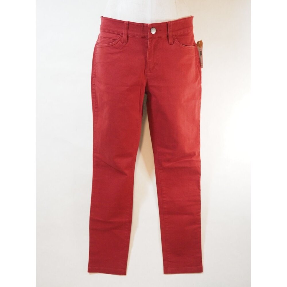 Eileen Fisher Red Straight Skinny Denim Jeans, Size 4 (US)